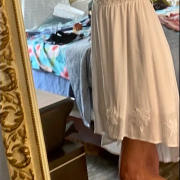 Vintage White Lace Bodice A-Symmetrical Hemmed Sundress / Wedding Dress - Picture 10 of 13